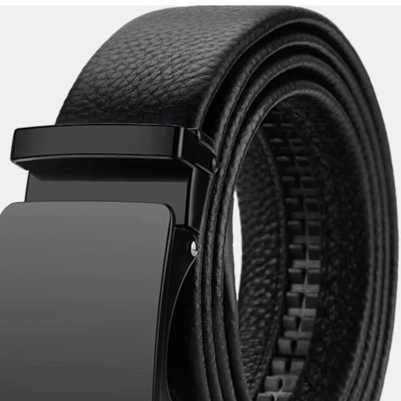 Men's Genuine Leather Belt Adjustable Belt Classic Length: 45 inch - Picture 2 of 8